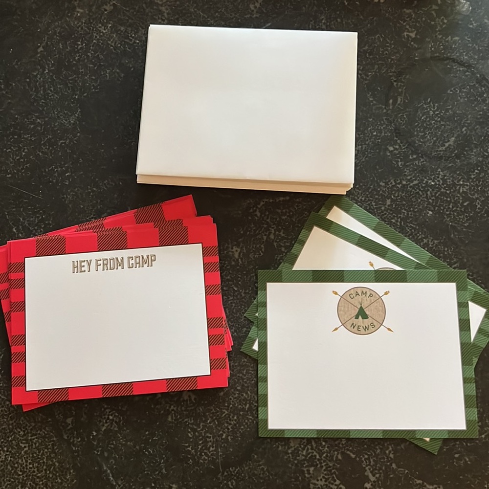 14 camp notecards with envelopes